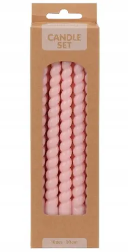 Ekspresowa dostawa Zestaw 10 świec stołowych 20cm zakręcane cienkie