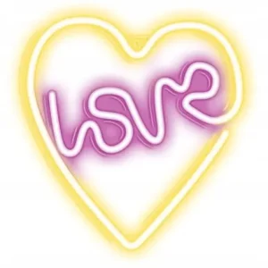 Sprawdź teraz Neon LED Love w sercu ścienny 25x2x27,5cm na USB
