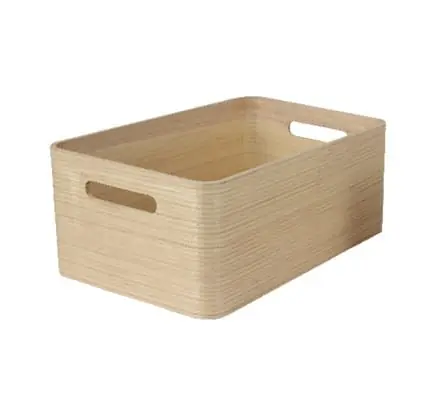 Koszyk prostokątny drewniany do przechowywania 24x21x12cm Bestseller