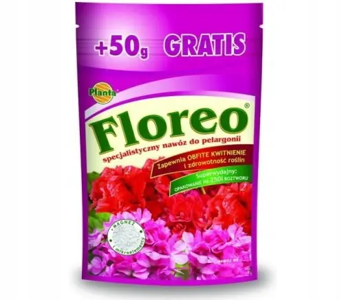 Nawóz do pelargonii Floreo krystaliczny odżywka wieloskładnikowa 250g Zniżka