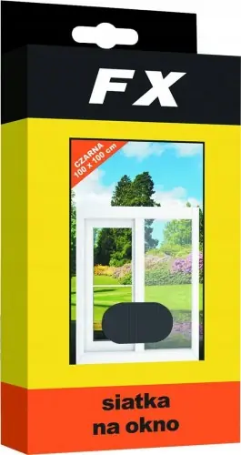 Siatka na okno przeciw owadom FX 100x100 cm czarna Promocja