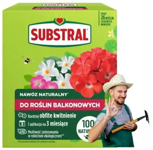 Bezpieczne zakupy Nawóz naturalny do roślin balkonowych 650g Intensywne kwitnienie i wzrost