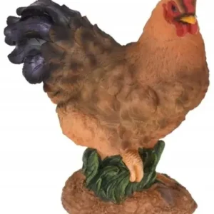 Figurka Kogut Kura 27x21,5cm Rustykalna dekoracja do ogrodu i wnętrz Rabat