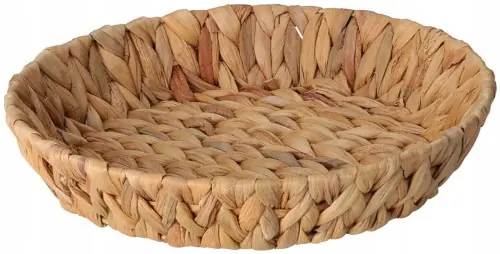 Okrągły kosz dekoracyjny 30x6cm Pleciony brązowy Oferta limitowana
