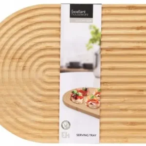 Taca bambusowa półokrągła 32x24cm Deska dekoracyjna do serwowania Bezpieczna płatność