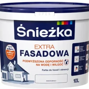Wybór klientów Farba śnieżnobiała do fasad i elewacji 10L Matowa Extra fasadowa