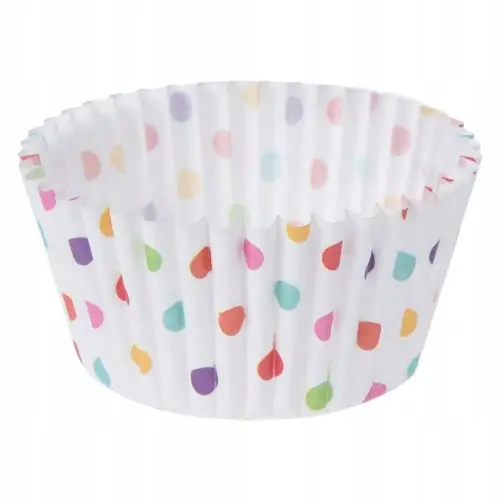 Łatwy zwrot Formy do muffinek papilotki papierowe kolorowe 60szt 5x8,3cm