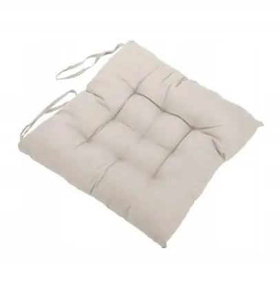 Poduszka ogrodowa 40×40 cm beżowa miękkie siedzisko na krzesło 1 szt. Nowość