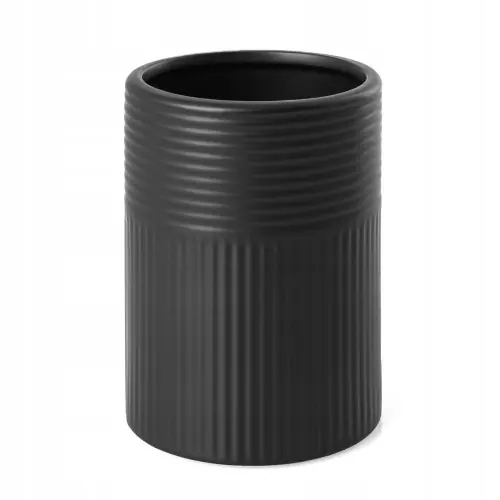 Kubek łazienkowy na szczoteczki ceramiczny czarny 300ml 1szt Tusa Wysoka jakość