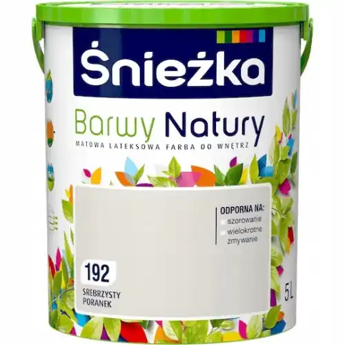 Tani Śnieżka Barwy Natury lateksowa farba do wnętrz Srebrzysty Poranek 5L