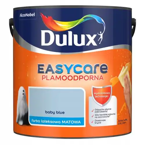 Okazja Dulux EasyCare farba lateksowa ścienna Baby Blue mat 2,5L