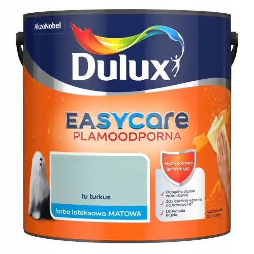 Dulux EasyCare farba lateksowa ścienna Tu turkus mat 2,5L Wyjątkowa oferta