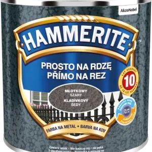 Hammerite Prosto Na Rdzę farba do metalu młotkowy szary 0,25L Tylko dziś