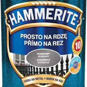 Kup online Hammerite Prosto Na Rdzę farba do metalu piaskowy srebrny 0,7L