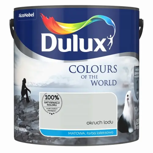 Hit sprzedaży Dulux Kolory Świata farba lateksowa ścienna Okruch Lodu mat 2,5L