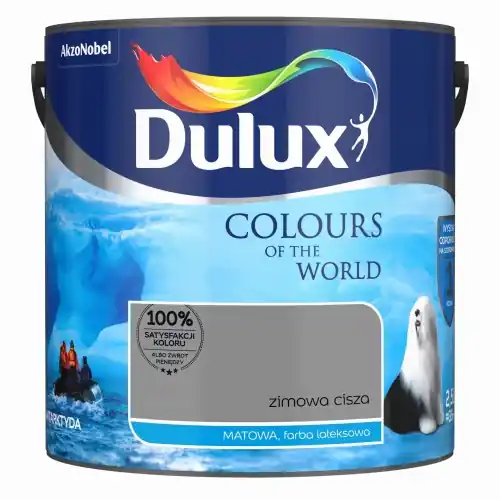 Najlepsza cena Dulux Kolory Świata farba lateksowa ścienna Zimowa Cisza mat 2,5L
