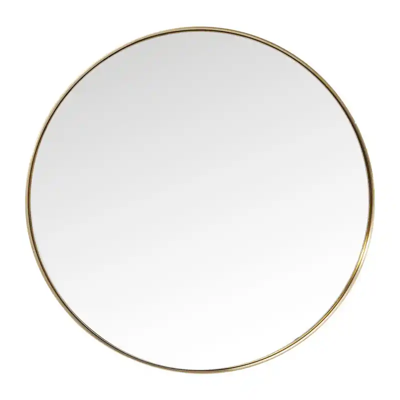 Lustro Curve Round Brass śr. 100 cm Kare Łatwy zwrot