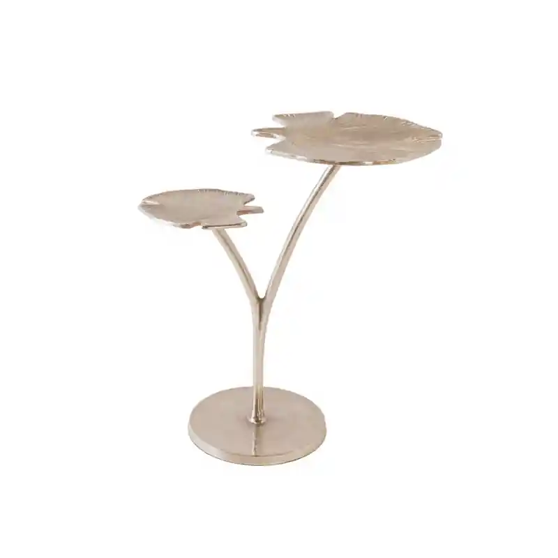 Cena promocyjna Stolik pomocniczy Gingko srebrny 56 cm - Invicta