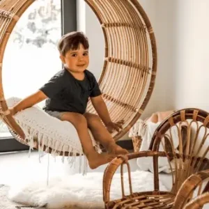 Niska cena Rattanowy wiszący fotel Kai Junior