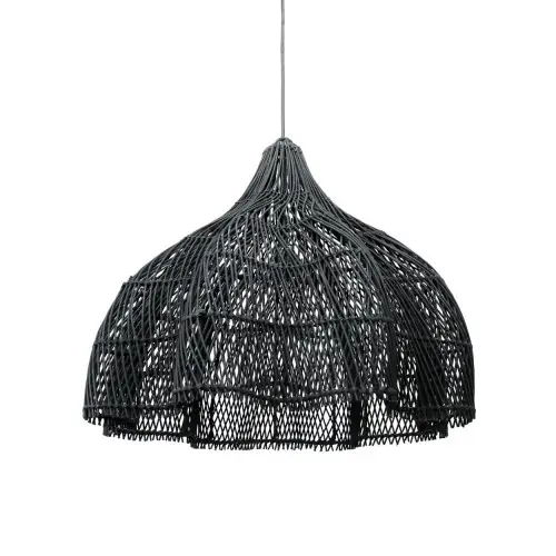 Rattanowa lampa/klosz Whipped czarny I Bazar Bizar rozmiary Nowy