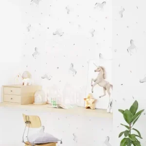 Tapeta dla dzieci Grey Unicorn Szybka dostawa