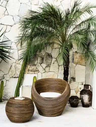 Oferta limitowana Zestaw rattanowy Tegal 3 ciemny okrągły I Monnarita