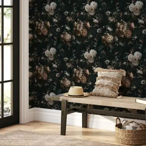 Tapeta Kwiaty i paprocie W40 | Yoko Design Do wyczerpania zapasów