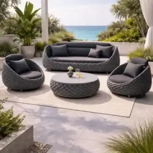 Zestaw ogrodowy Marino Lounge - Szary | Monnarita Wyjątkowa oferta