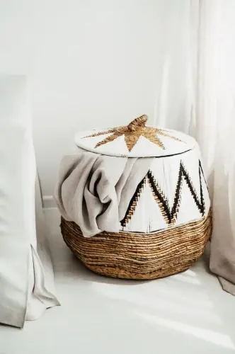 Kosz Peru L - Biały | Monnarita Oferta limitowana