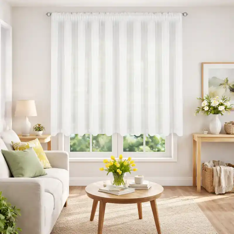 Firana woalowa z białą lamówką na taśmie 400x150cm MARESOL Popularny