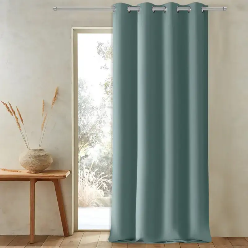 Zasłona z matowej tkaniny eukaliptusowa na przelotkach 145x270cm FELICIA Oferta czasowa