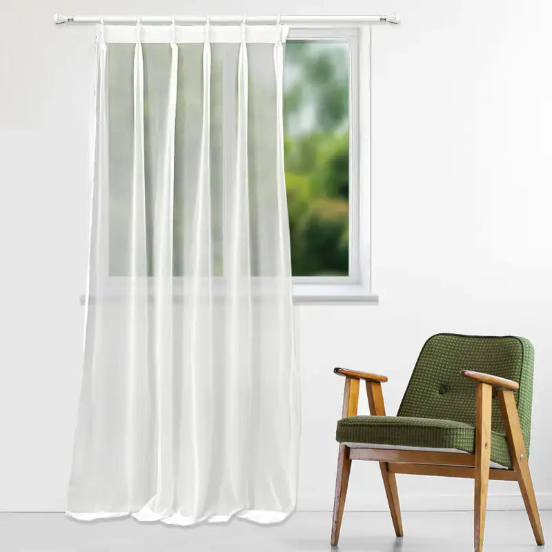 Firana biała woalowa na fleksach 80x250cm SAMITA Hit sprzedaży