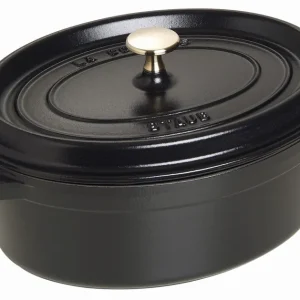 Taniej Staub La Cocotte - Garnek/Brytfanna żeliwna owalna 3.2 l,czarny