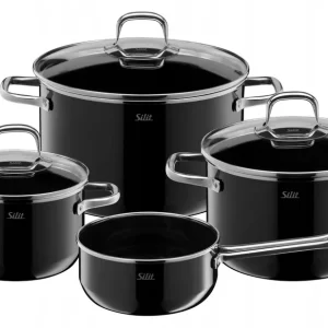 SILIT Elegance Line Black 4cz. - zestaw garnków, Silargan Darmowa dostawa