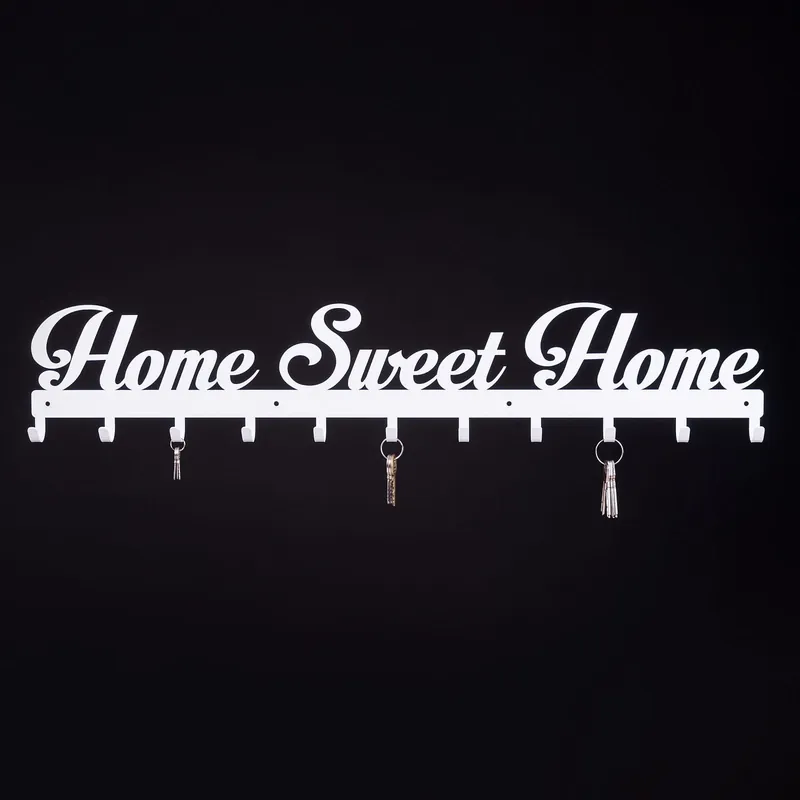 Nie przegap Wieszak Home Sweet Home 01 biały