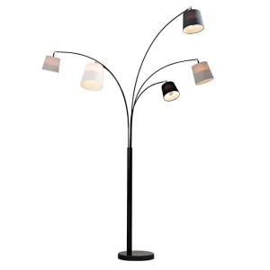 Niska cena Lampa podłogowa Floor czarno-szara