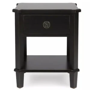 Stylowy Stolik Nocny Henshaw Czarny Laura Ashley 50x40x59,5cm Oferta