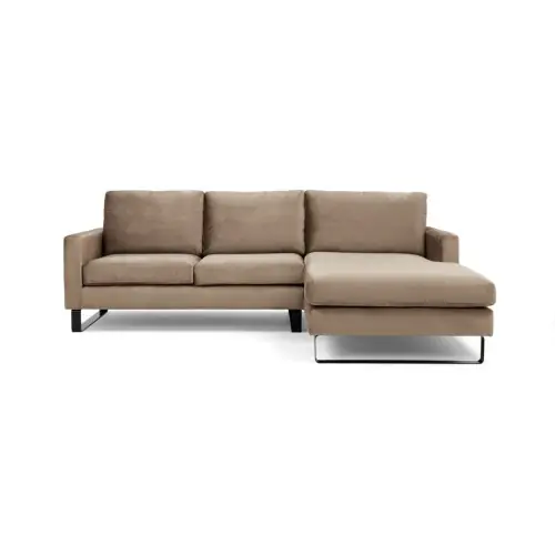 Komfortowa Sofa Narożna Prawostronna Edmonto 245x180x86cm - Opcje Wyboru TkaninyVelvet Oferta