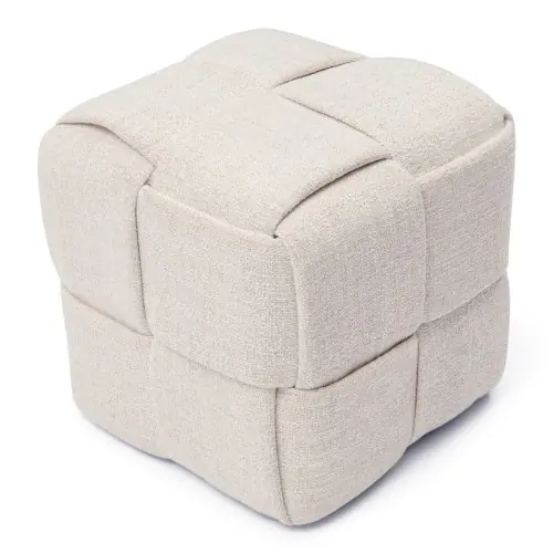 Bestseller Puf Qbic Stool 40x45 Ant White Riviera Maison