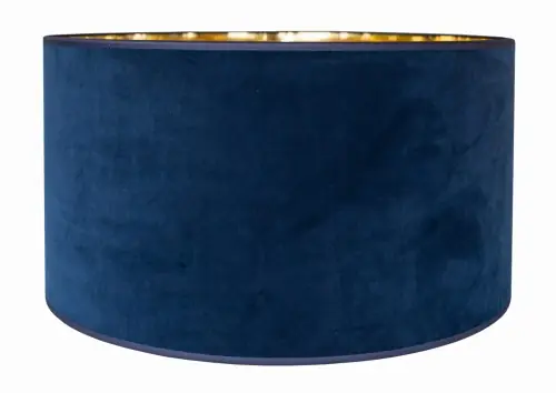 Najlepsza cena Abażur Velvet Granatowo Złoty 45x22cm