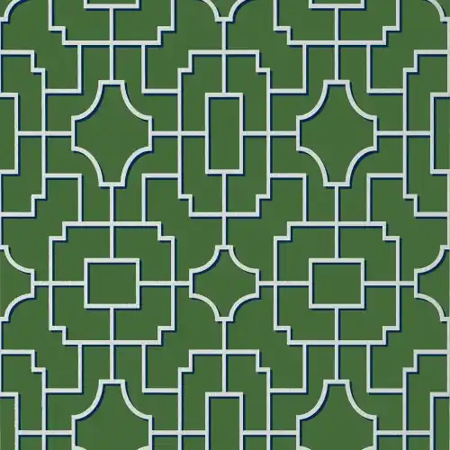 Ostatnia szansa Tapeta Thibaut Anna French FRETWORK Szmaragdowy