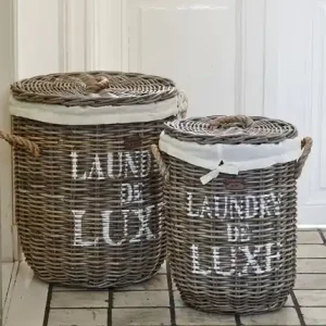 Rattanowy Kosz na Pranie Laundry de Luxe Riviera Maison Wys. 55cm Wyjątkowa oferta