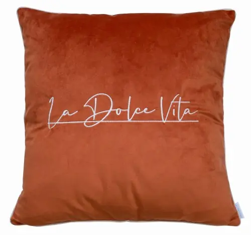 Poduszka z Haftem La Dolce Vita - dowolny kolor45x45 cm Oferta czasowa