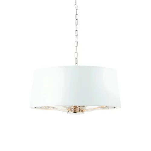 Lampa Sufitowa Wisząca Harvey, Jasny Nikel, Stal i Tkanina, Wys. 150cm Taniej