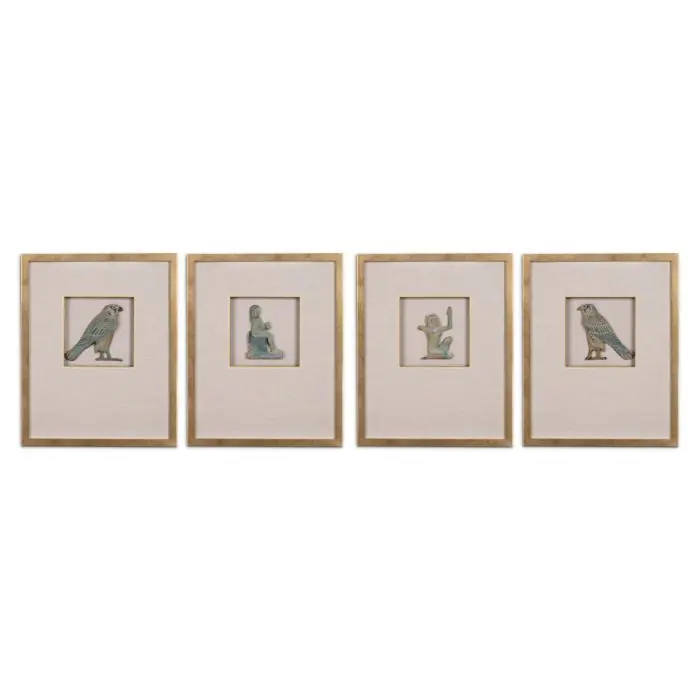 Popularny Dekoracja ścienna Inlay Hermopolis set of 4 Eichholtz
