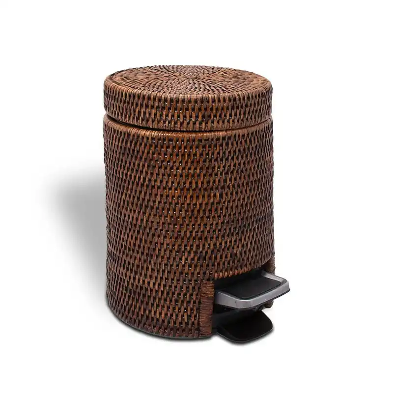 Oferta limitowana Koszt otwierany nogą Decor Walther Rattan Ciemny