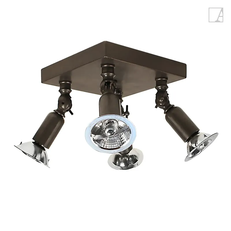 Lampa kierunkowa Authentage Fiston na kwadratowej podstawie - duża Oferta czasowa