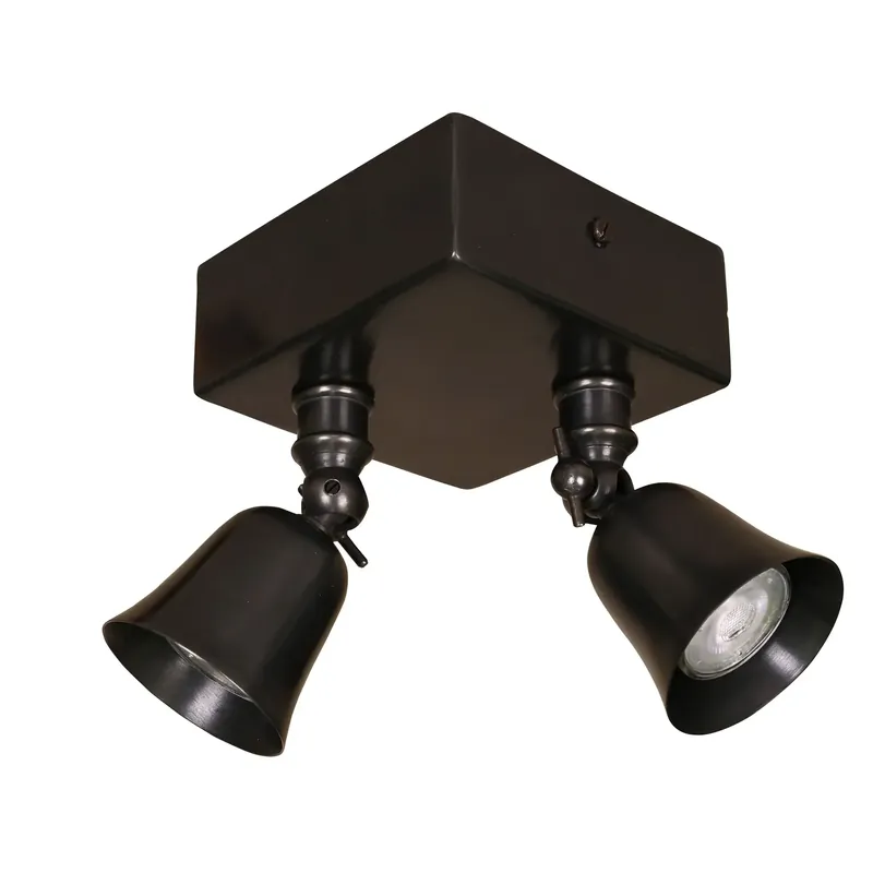 Bezpieczna płatność Lampa kierunkowa Authentage Fleure na kwadratowej podstawie - średnia