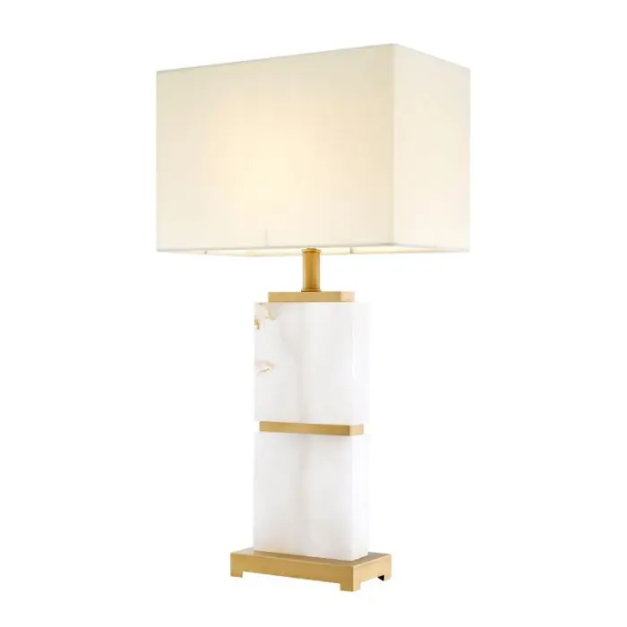 Lampa stołowa Robbins alabaster Eichholtz Tani