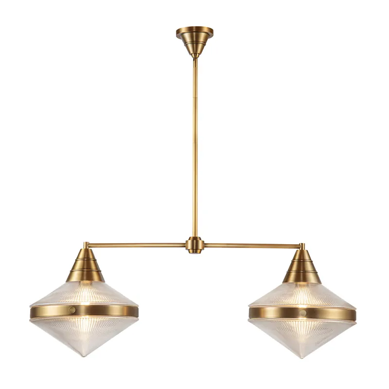 Lampa wyspowa Willard - 2 źródła światła - Vintage mosiądz Ekspresowa dostawa